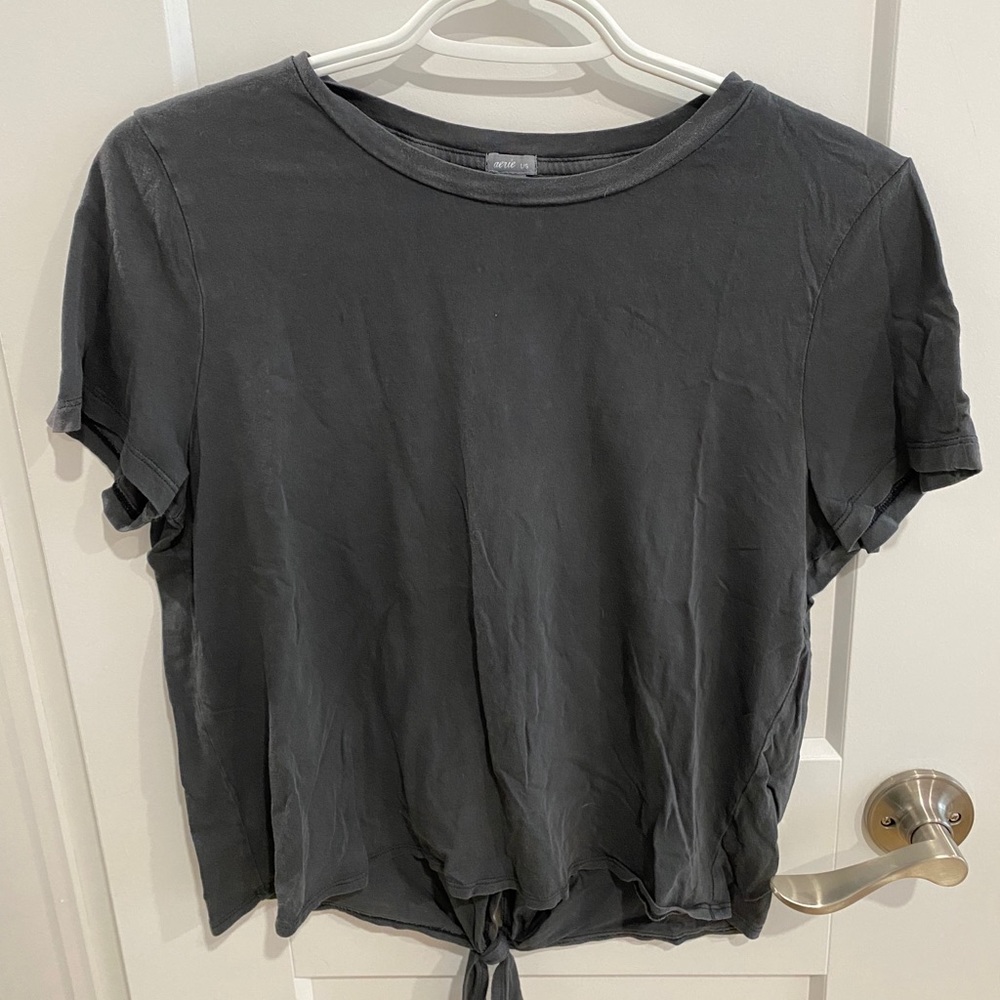 aerie open back tie t-shirt